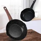 Hand-forged Teflon Frying Pan Deep Bottom Iron Pot Saucepan Kitchen Supplies