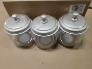 Apothecary Set Of 3 Matte Satin