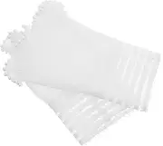 [FOMIYES] Lace Fake Sleeves False Sleeves Faux Fur Short Wrist Cuff Wedding Dress Sleeves Decorative Wrist Sleeves for Wedding Dress Hand Ruffle Cloth White