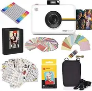 KODAK Step Touch AMZRODITC20K1W 13MP Digital Camera and Instant Printer with 3.5 LCD Touchscreen Display, 1080p HD Video (White) Gift Box