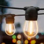 17m Solar Festoon Lights Outdoor LED String Light Christmas Party Decor 2pcs