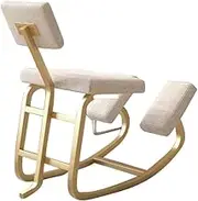 Ergonomic Kneeling Chair with Back Support,Posture Corrective Kneeling Chair with Back Support,Rocking Balance Orthopedic Posture Stool for Relieve Fatigue for Home Office