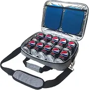 Red Suricata Insulated Slim Cooler - Thin, Flat Cooler Lunch Bag Fits 10 Drink Cans - 2 Slim Reusable Ice Packs Included - The Ultimate Cooler Bag for Beer, Hideaway Inside Backpack