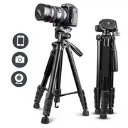 67” Camera Tripod with Travel Bag, Cell Phone Tripod with Bluetooth Remote