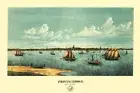 Provincetown Massachusetts 1877 Panoramic Town Old Map Wall Art - POSTER 20"x30"