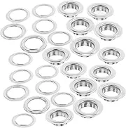 PartyKindom Grommet Eyelets Kit for DIY Projects 200pcs Grommet Eyelets Silver Craft DIY Kit