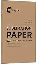 Hiipoo Sublimation Paper 8.5x14 Inch, Work with Sublimation Ink and E Sawgrass Inkjet Printers for Mugs T-Shirts Light Fabric and Other Sublimation Blanks (110 Sheets, 125G) (C-8.5x14)