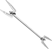 Kisangel Rotisserie Spit Stainless Barbecue Cooking Grill Grate Small Fryer with Strainer Carving Chicken Grill Tools Rotisserie Parts Rotating Skewer Rotisserie Grill Rotisseries Silver