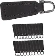 IWOWHERO Coat Zipper Puller Replacement 20pcs Pu Zipper Pulls for Small Suitcase Tote Bags