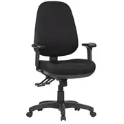 TR600 WITH HEIGHT ADJUSTABLE ARMS Task Chair METRO BLACK FABRIC