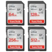 New Sandisk Ultra 16GB 32GB 64GB 128GB 256GB 512GB SDXC SDHC SD Card UHS-I CL10
