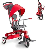 [Radio Flyer] Deluxe EZ Fold 4-in-1 Stroll 'N Trike, Red