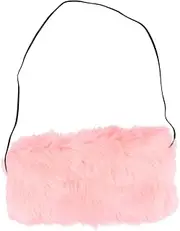 [NULYLU] Imitation Fox Fur Hand Warmer Muff Tote Bag Straps Thermal Gloves Winter Mittens Womens Hand Furry Leg Warmers Fur Throw Pillows Hands Warmer Arm Warmer White Faux Fur