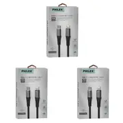 3x Sansai Type-C to 8-pin w/ High-Speed Data Transfer Cable 60W 1.2 m Assorted