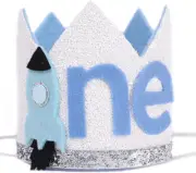 WAOUH The First Birthday Crown Orbiting the Sun - Outer Space Theme, Rocket Hat,