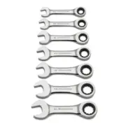 GEARWRENCH 7pc Stubby Ratchet Spanner Set SAE 9507D