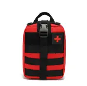 Premium IFAK Tactical MOLLE Medical Pouch Rip Away EMT First Aid Utility Bag - Red