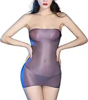 [GRRKDFQ] Women'S Pyjama Sets Sleevesless Sleepdress Transparent See-Through Strapless Dress