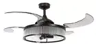 Ceiling Fan With Light and Remote Control Fanaway Corbelle Black 122 CM