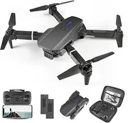 Drone with Camera HD 4K, RC Foldable FPV WiFi Live Transmission Drone for Children Beginners, 2 Batteries, Long Flight Time, Headless Mode, Trajectory Flight, Obstacle Avoidance, One Key Start/Landing