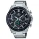 CASIO EDIFICE 三針三眼自信綠指針紳士腕錶-銀X黑(EFR-573DB-1A)/47.1mm