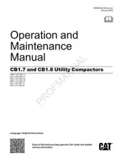 Caterpillar CB1.7 CB1.8 Utility Compactor Operators Maintenance Manual