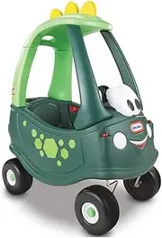 Little Tikes Dino Cozy Coupe Car - Kids Ride-On with Foot to Floor Slider - Mini Vehicle Push Car With Real Working Horn, Clicking Ignition Switch & Petrol Cap - For Ages 18 Months+