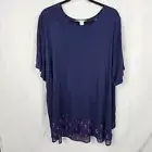 BeMe Plus Size M Tops Short Sleeve Layered Twofer BNWT ** HAS MARKS SEE PICS