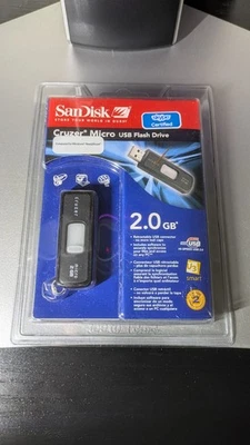 SanDisk 2.0 2GB Cruzer Micro USB Flash Drive Retractable USB Connector