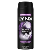 Lynx Black Night Deodorant Spray for Men, 165ml - 48h Odor Protection