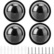 4PCS Dome Simulation Camera, Fake Security Camera, Outdoor Camera Dummy Security Cameras for Home(Black)