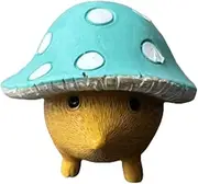 Eojmvxar Mushroom Garden Hedgie,Resin Hedgehogs Mushroom Sculpture,Garden Ornament,Mushrooms Outdoor Decor (Green)