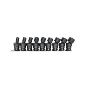 SP Tools 9Pcs 1/2" Drive Impact Socket Rail Set - 6 Point SAE Swivel Cr-Mo Steel
