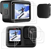 PCTC 10 PCS Screen Protector Compatible With GoPro Hero 13 Black, 9H Ultra Clear Tempered Glass for Go Pro Accessories, Screen Protector & Silicone Lens Protective Cover