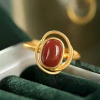 在飛比找蝦皮購物優惠-傳統手工製作 925 純銀天然紅瑪瑙永恆戒指所有尺寸適合女士