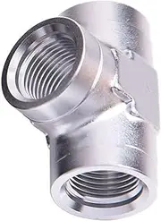 Aeroflow AF917-02S Female Pipe Tee 1/8" NPT Silver Female 1/8" NPT AF917-02S