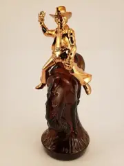 AVON BUCKING BRONCO RODEO COWBOY HORSE BOTTLE / EXCALIBUR EMPTY W BOX! VINTAGE