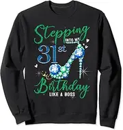 [X.Style] Womens Chapter 31 Fabulous Since 1992 31st Birthday Queen Sweatshirt ds1948 Sweater (M) Black