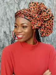 Leaf Branch African Print head wrap-DP3844H