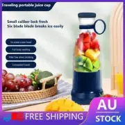 Multifunctional Electric Juicer Leakproof Juicers Bottle Outdoor (Dark Blue)