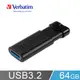 Verbatim威寶 PinStripe 64GB USB3.2 Gen1 高速伸縮隨身碟