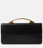 [The Row] The Row Nia leather shoulder bag One Size black
