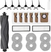 Robotic Vacuum Cleaner Spare Parts, Compatible for Dreame L20 Ultra / L30 Main Side Brush HEPA Filters Mop Cloth Dust Bags