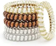 Coil Spiral Hair Ties Elastic Plastic Rubber Girl Band Rope Ponytail Tie Holder