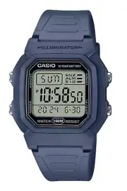 Casio Illuminator Digital Alarm Preset Timer Backlight W800H2AV 100M Mens Watch
