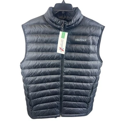 New Marmot Featherless Puffer Vest Black Full Zip Lightweight Recycled Size XL