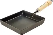 Riverlight Kyoku Japan J1618 Iron Egg Frying Pan, Large, Iron Nitride, Nitrided, IH Compatible, Rust Resistant, Made in Japan