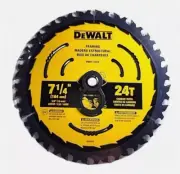 DeWALT 7 1/4" 24 T Circular Saw Blade DWA171424 with Carbide Teeth New