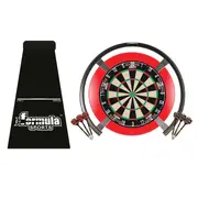 Target Darts OMNI Tex Titan Dart Board, Red Surround, Dart Mat + Darts