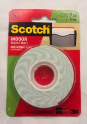 Scotch Foam Mounting Tape 1/2 inch X 75 inches Ideal for Almost Any Surface NWP